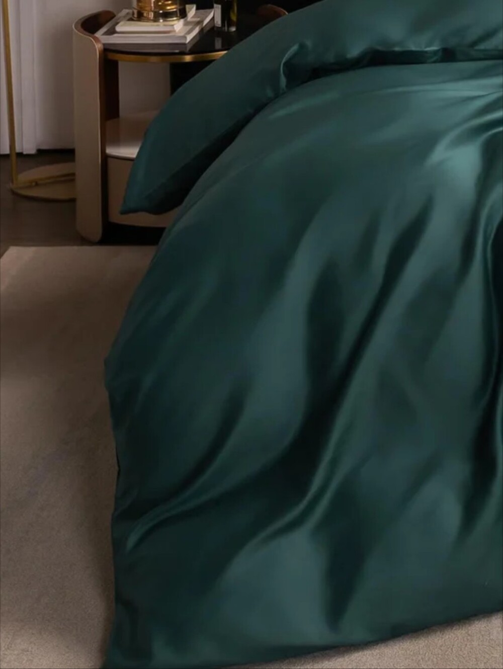 MooMee Duvet Cover King Set Forest Green NIB